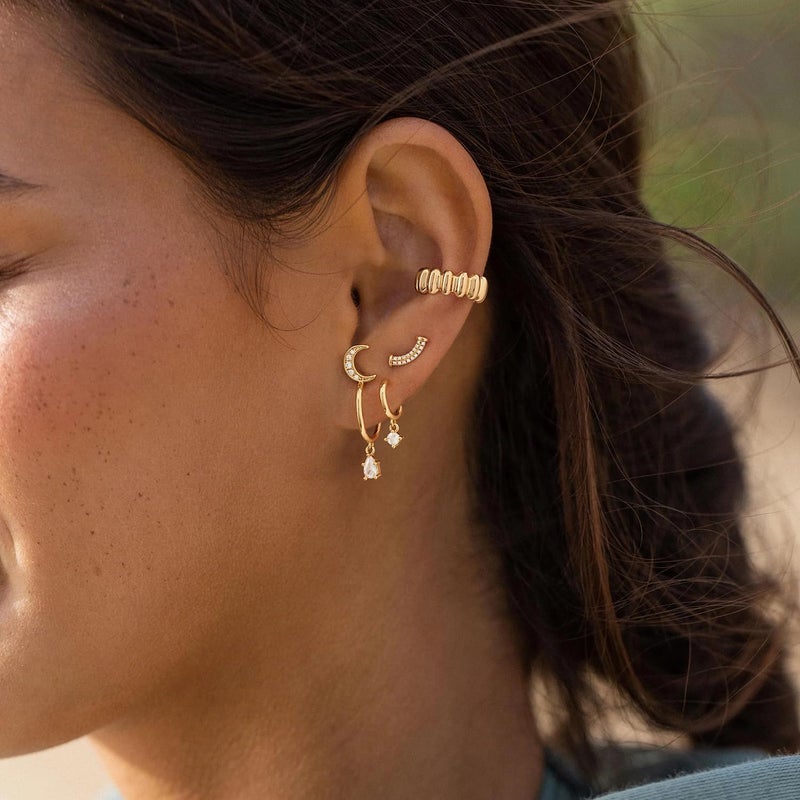 MYEARS Women Ear Cuff Earring Gold Non Pierced Ear Cartilage Clip on Wrap Hoop 14K Gold Filled Tiny Boho Beach Simple Minimalist Delicate Handmade Hypoallergenic Jewelry Gift-Sold as Single/Pair - Image 2